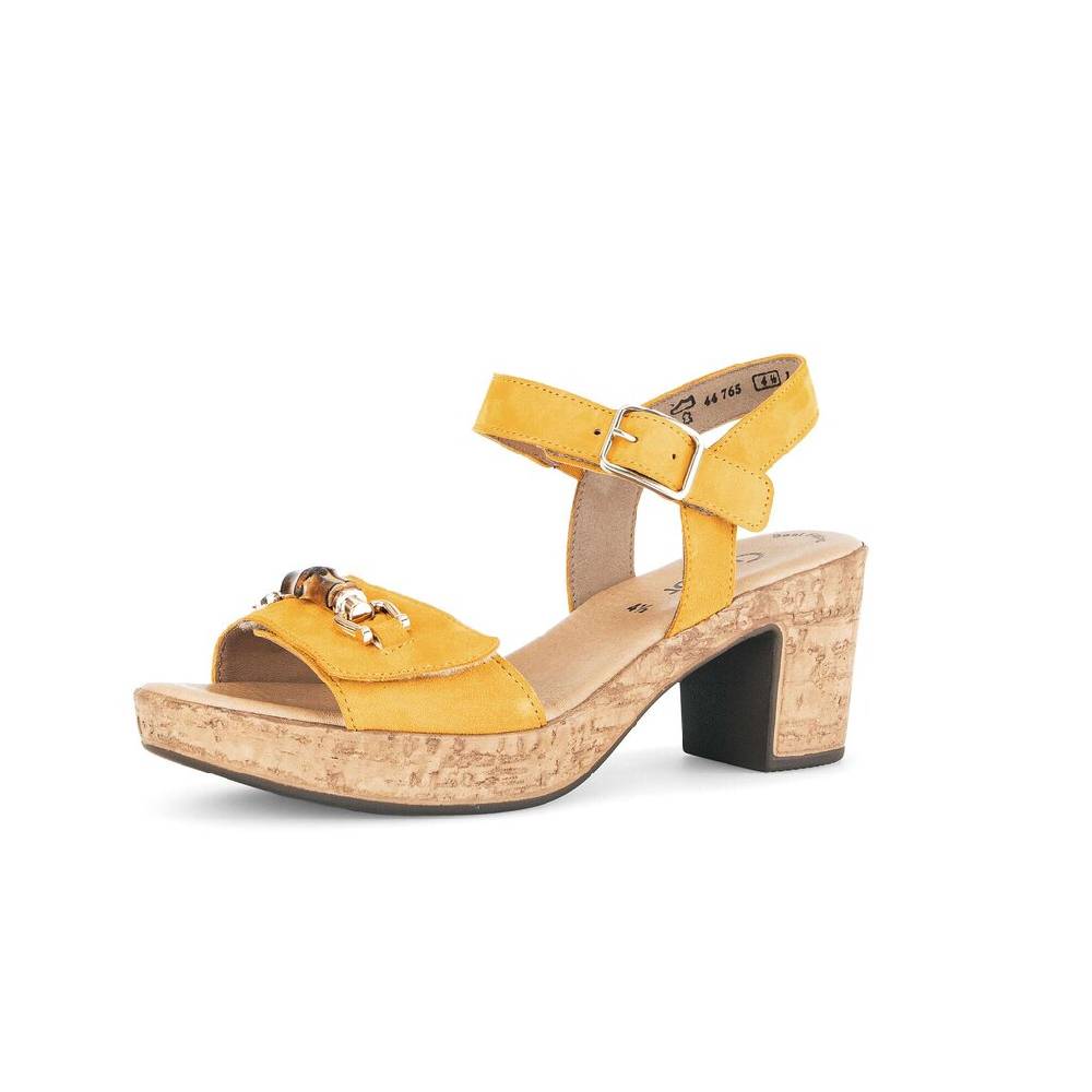 Pius Gabor Riemchensandale Gold