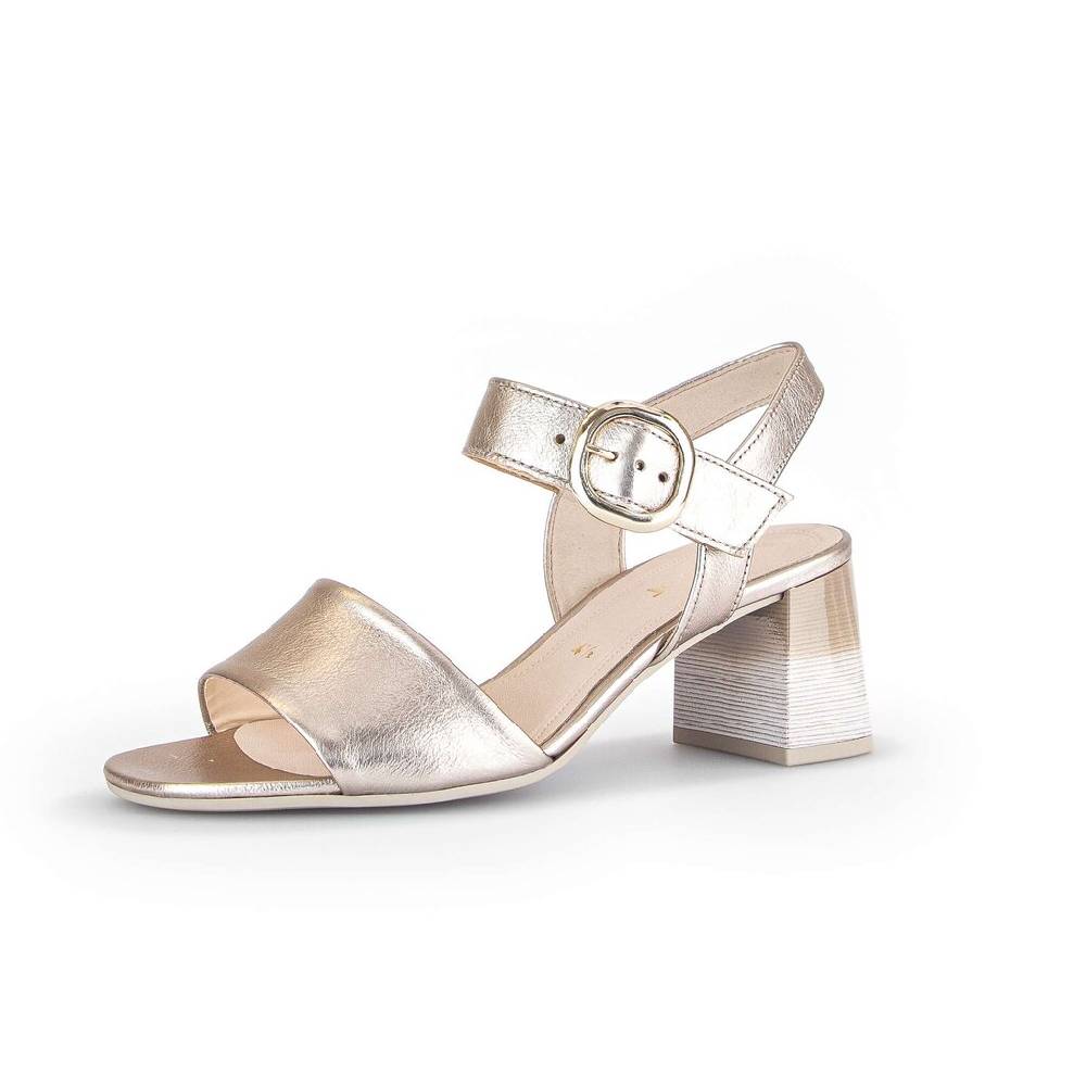 Pius Gabor Riemchensandale Gold