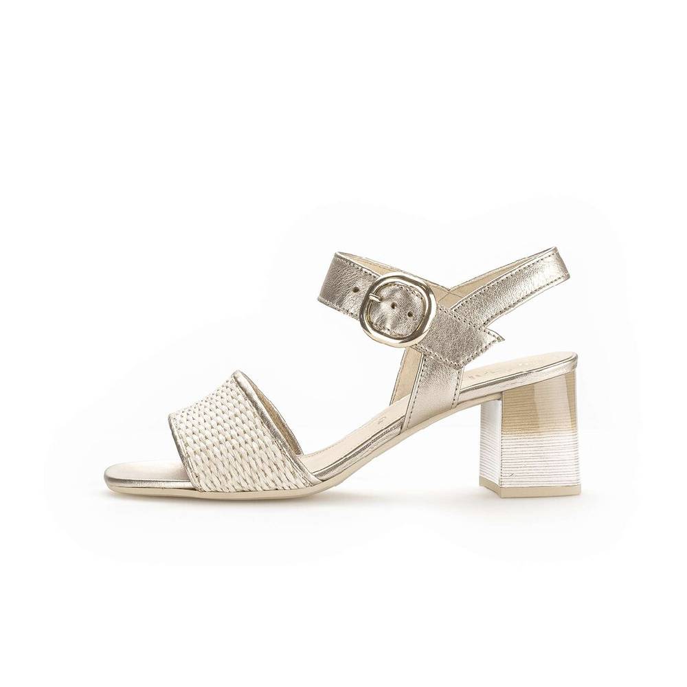 Pius Gabor Riemchensandale gold