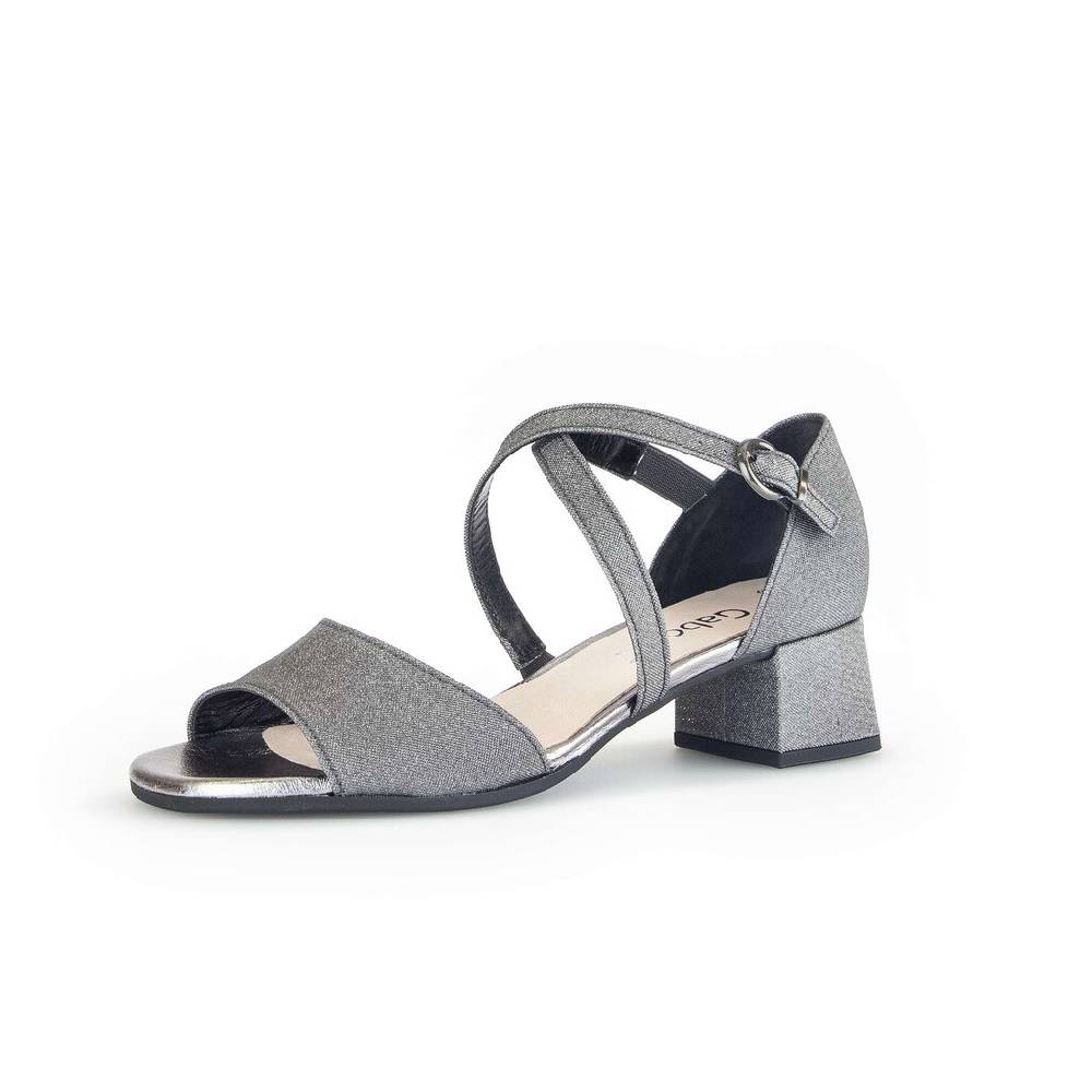 Pius Gabor Riemchensandale Grau
