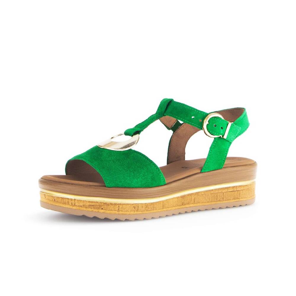 Pius Gabor Riemchensandale Grün