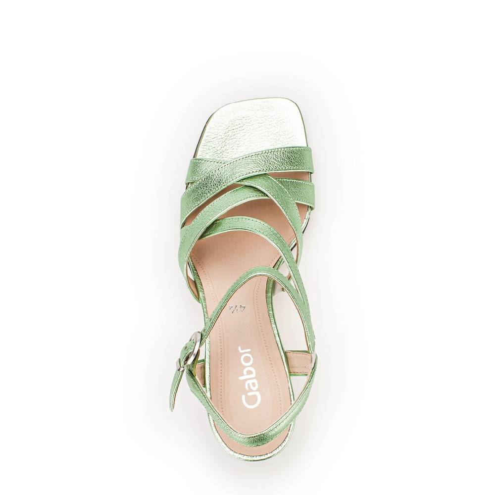 Pius Gabor Riemchensandale Grün