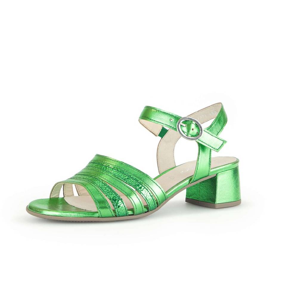 Pius Gabor Riemchensandale Grün
