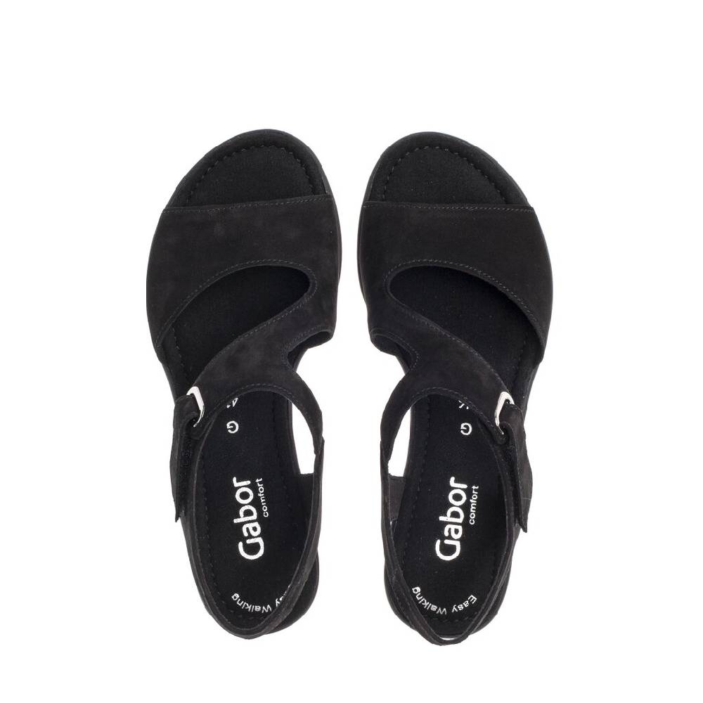 Pius Gabor Riemchensandale Schwarz