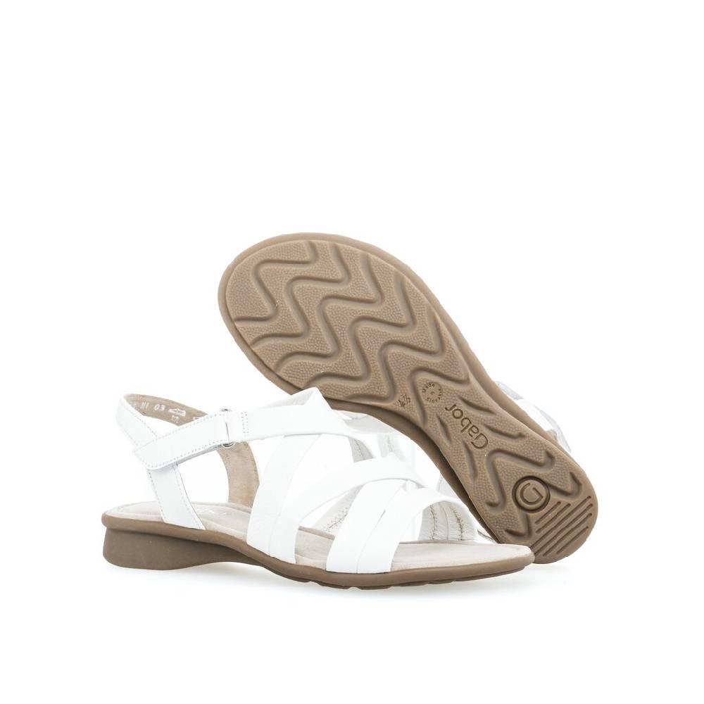 Pius Gabor Riemchensandale Weiß