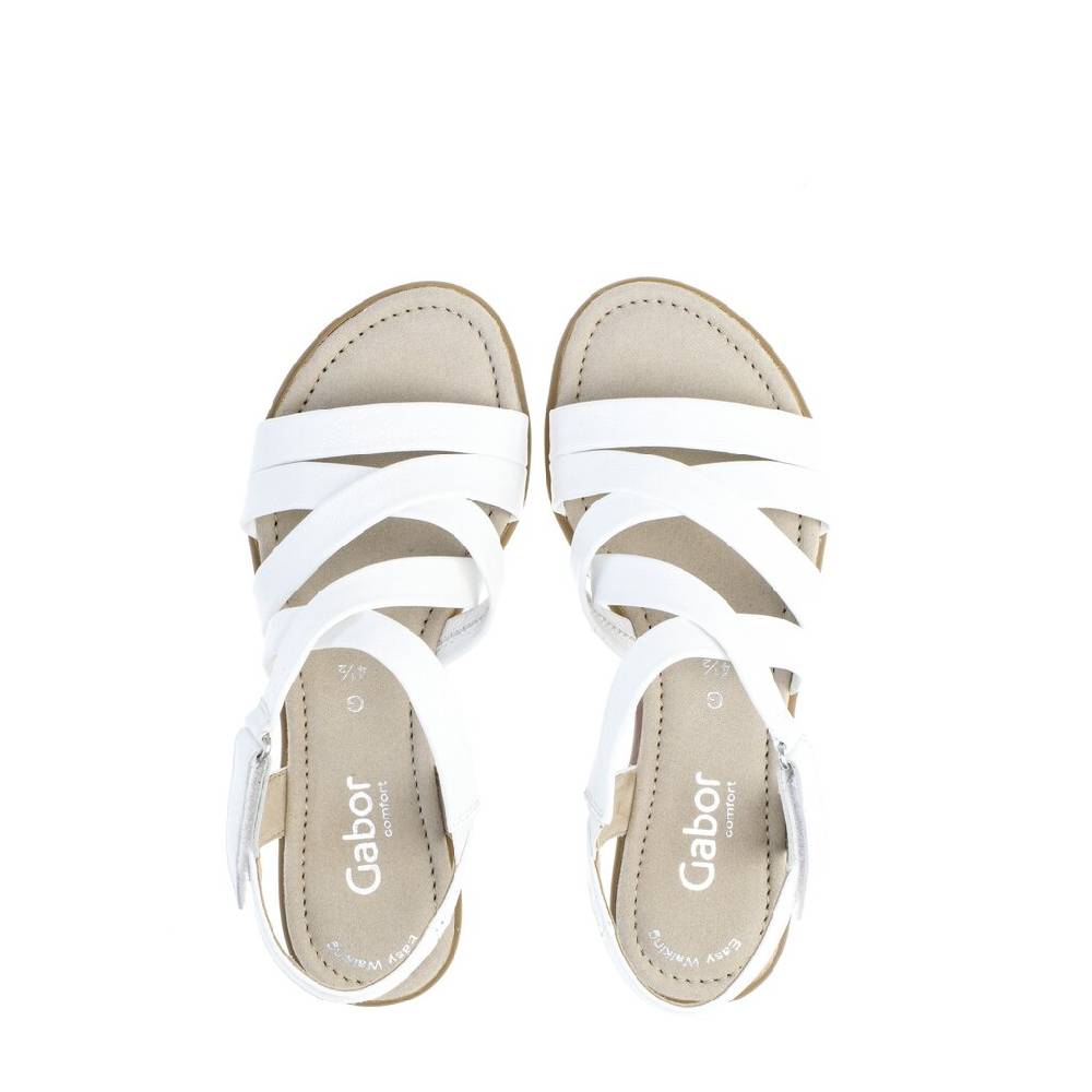 Pius Gabor Riemchensandale Weiß