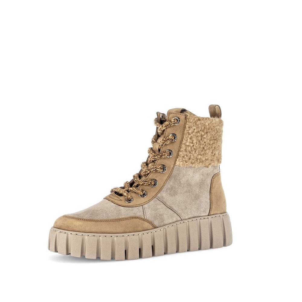 Pius Gabor Schnürstiefelette Beige