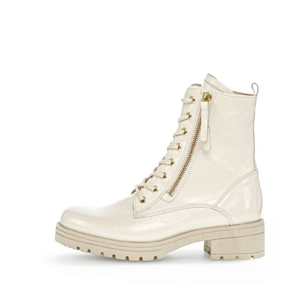 Pius Gabor Schnürstiefelette beige