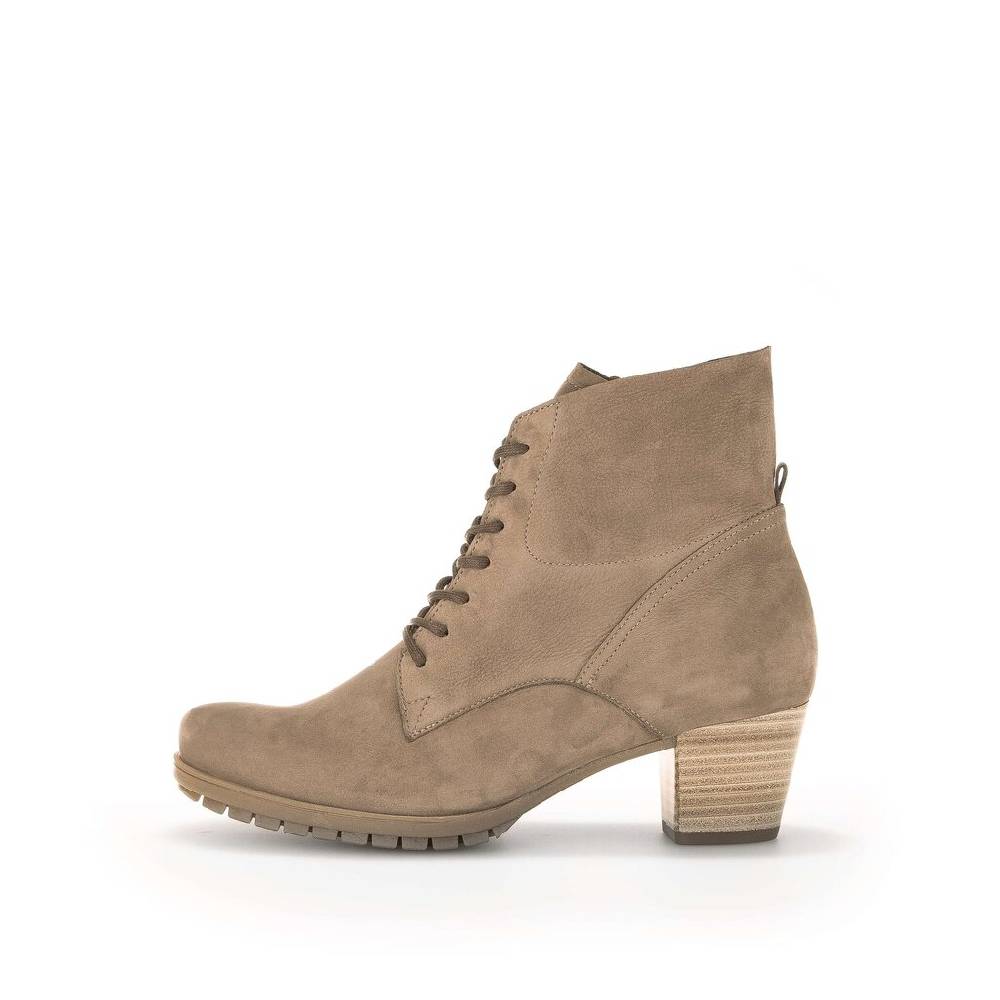 Pius Gabor Schnürstiefelette beige