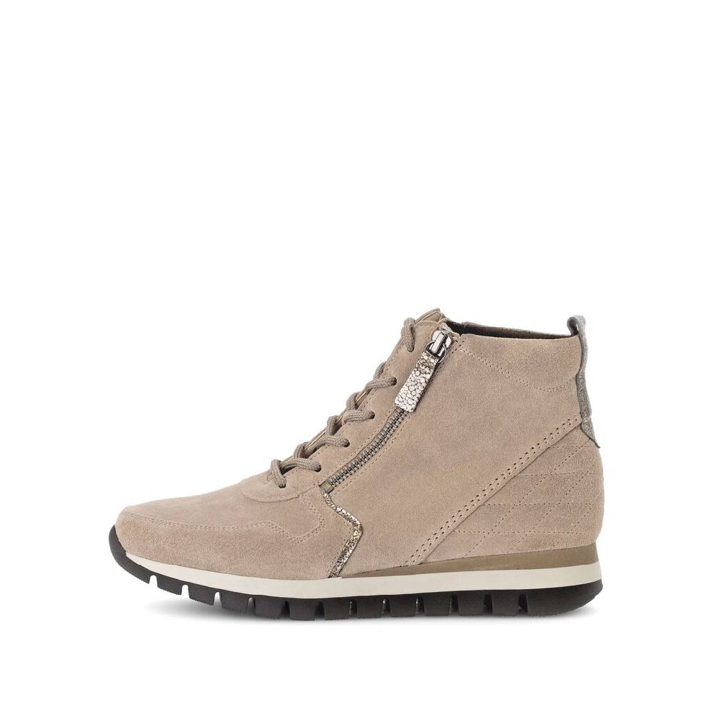 Pius Gabor Schnürstiefelette beige