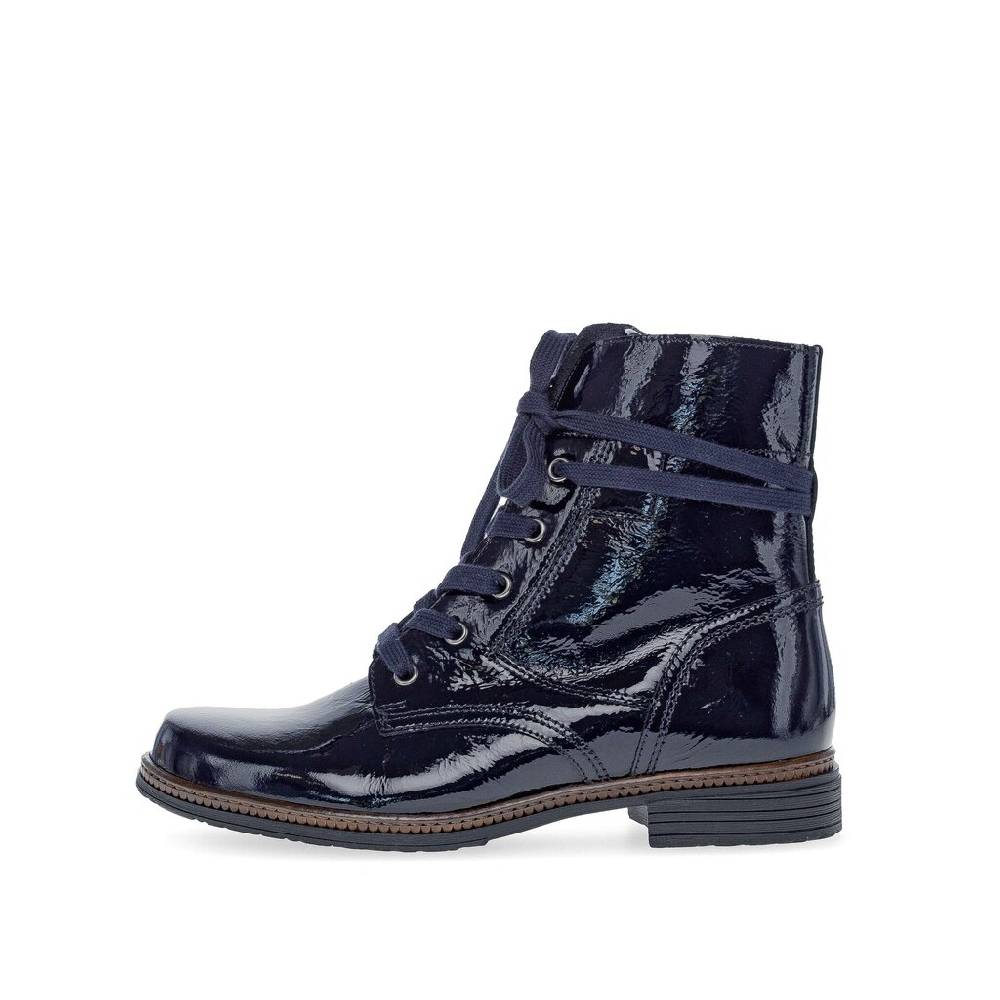 Pius Gabor Schnürstiefelette blau