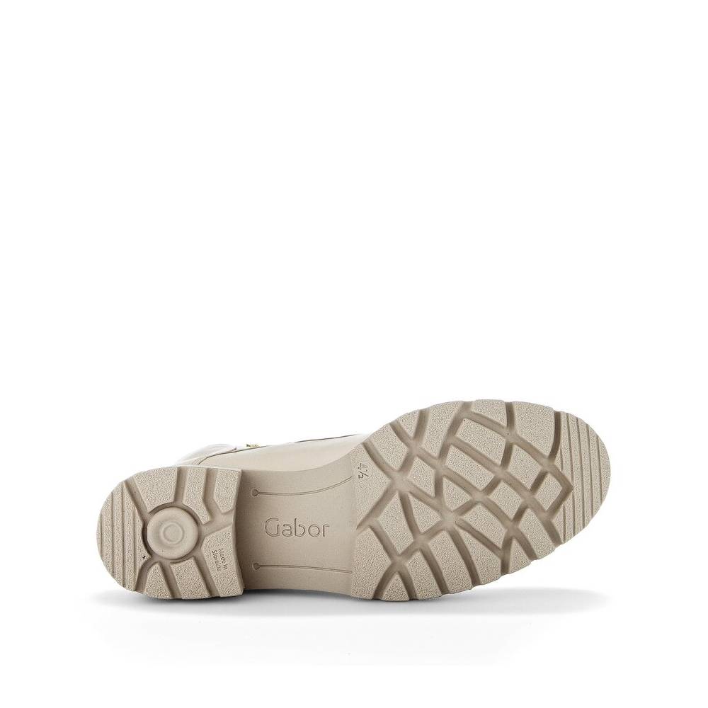 Pius Gabor Schnürstiefelette Creme