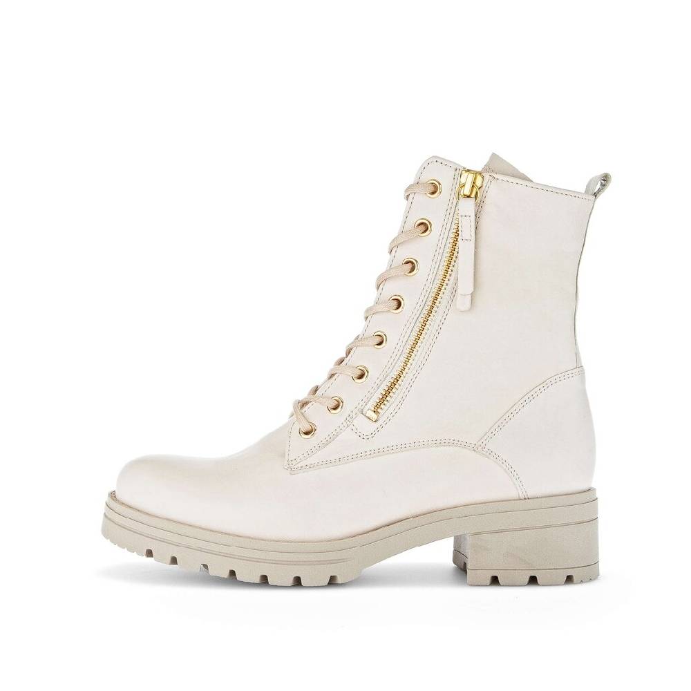 Pius Gabor Schnürstiefelette creme