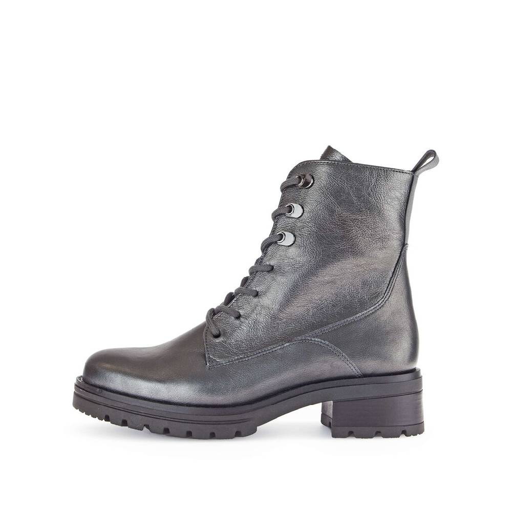 Pius Gabor Schnürstiefelette silber
