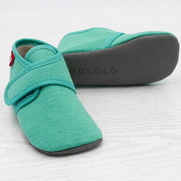 Pololo Barfuß Hausschuh Mit Klettverschluss – Hellgrün