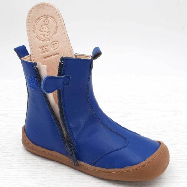Pololo Barfußschuh Chelsea Aus Kaktusleder Blau (vegan)