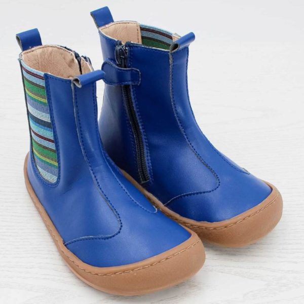 Pololo Barfußschuh Chelsea aus Kaktusleder Blau (vegan)