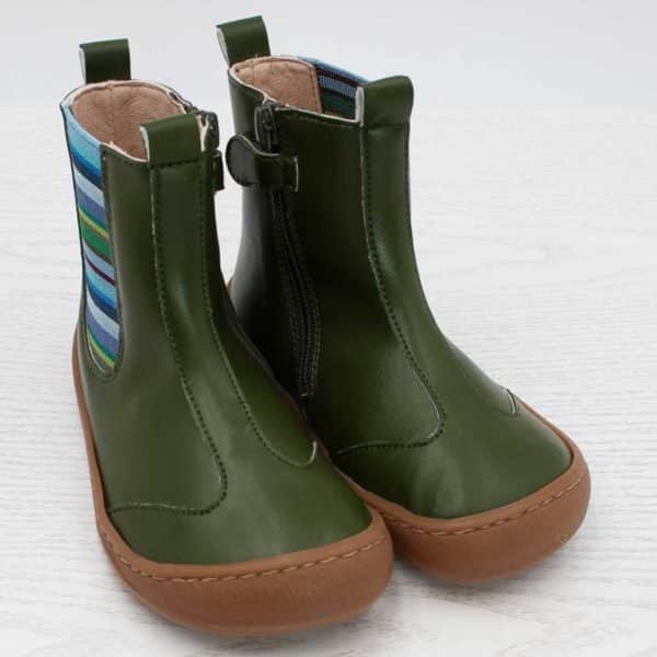 Pololo Barfußschuh Chelsea aus Kaktusleder Grün (vegan)