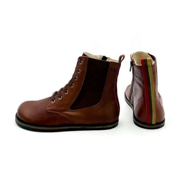 Pololo Barfußschuh Damenstiefellette „MN Aspen“ Von Martin Natur – Braun