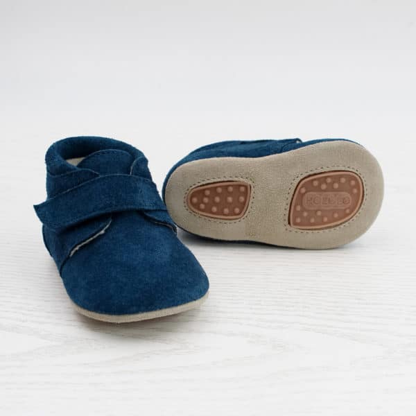 Pololo Für Die Ersten Schritte – “Porto” Der Barfuß Kleinkindschuh Blau Als Kletter