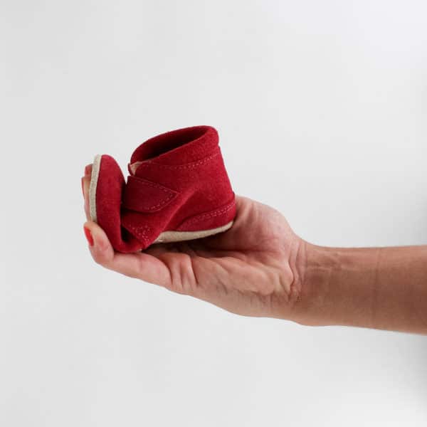 Pololo Für Die Ersten Schritte – “Porto” Der Barfuß Kleinkindschuh Rot Als Kletter