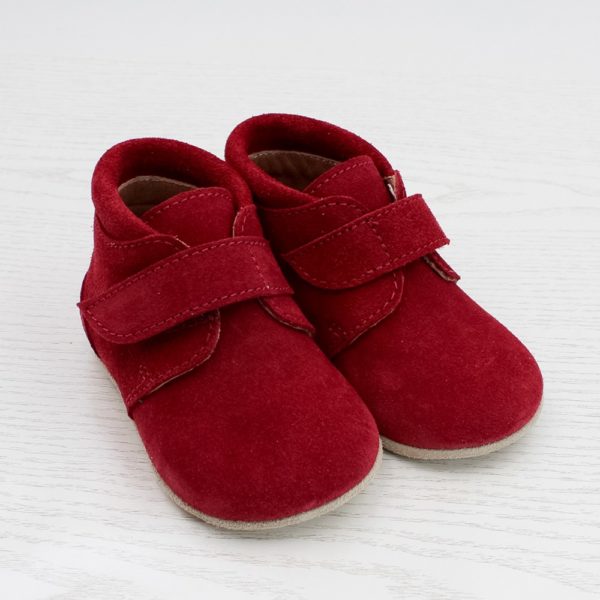 Pololo Für die ersten Schritte – “Porto” der Barfuß Kleinkindschuh rot als Kletter