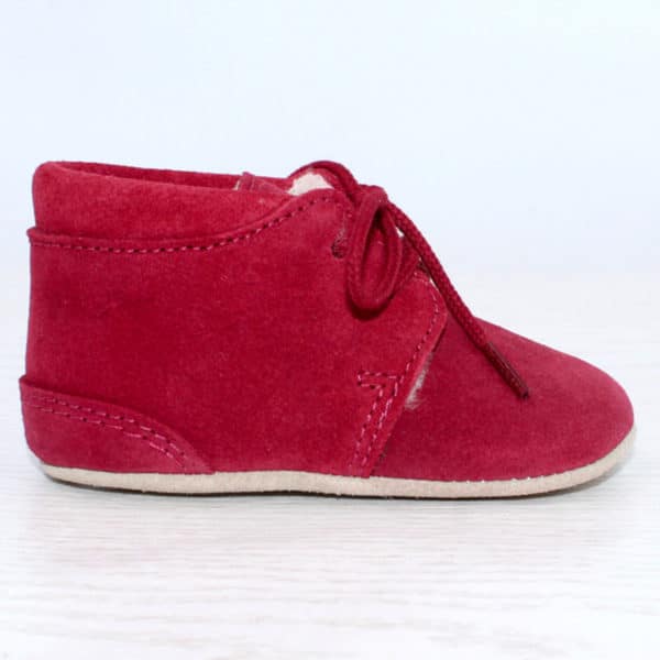 Pololo Für Die Ersten Schritte – “Porto” Der Barfuß Kleinkindschuh Wollgefüttert Rot