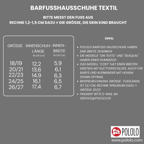 Pololo Hausschuh Baumwolle (bio) Uni Rot – Rest In 18/19