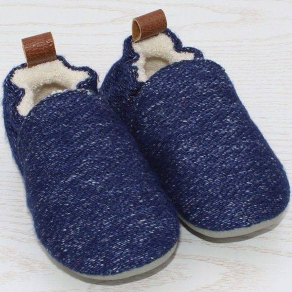 Pololo Hausschuhe aus recy. Textilien Blau 18/19-26/27