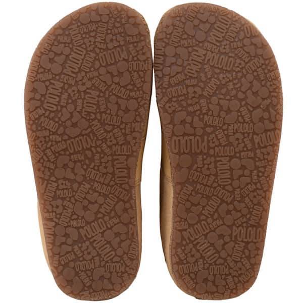 Pololo Outdoor Barfußschuh “Cordel” Hellbraun Mit Gummisohle