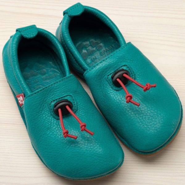 Pololo Outdoor Barfußschuh “Cordel” Türkis mit Gummisohle