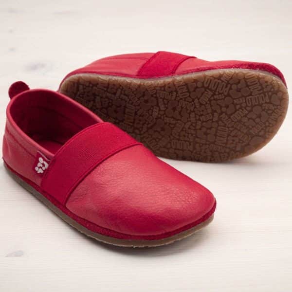 Pololo Outdoor Barfußschuh “Elastico” Rot Mit Gummisohle