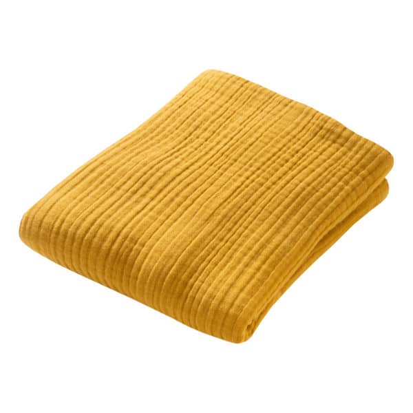 Pololo People Wear Organic Baumwoll-Mulldecke, 4-lagig , Senfgelb