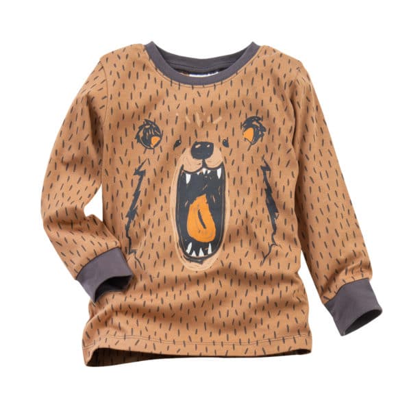 Pololo People Wear Organic Langarm-Pyjama “Grizzlybär”, Braun/bedruckt, Baumwolle (Bio) (Kopie)