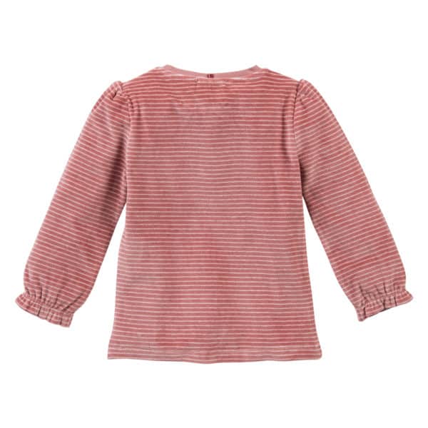 Pololo People Wear Organic Nicki-Pyjama, Rosa Geringelt, Aus 100% Baumwolle (Bio)