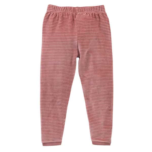 Pololo People Wear Organic Nicki-Pyjama, Rosa Geringelt, Aus 100% Baumwolle (Bio)