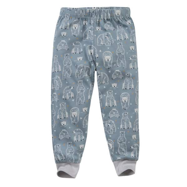 Pololo People Wear Organic Pyjama, Petrol Bedruckt Mit Motiv “Eisbär”, Aus 100% Baumwolle (Bio)