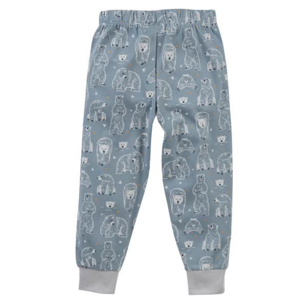 Pololo People Wear Organic Pyjama, Petrol Bedruckt Mit Motiv “Eisbär”, Aus 100% Baumwolle (Bio)