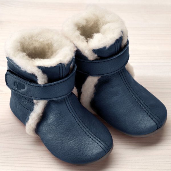 Pololo Babybootie Wolle Blau