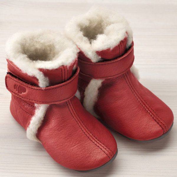 Pololo Babybootie Wolle Rot