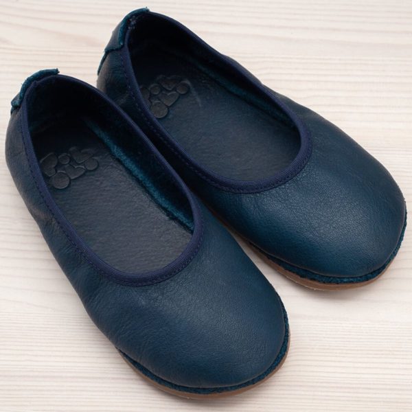 Pololo Ballerina Outdoor Leder Blau