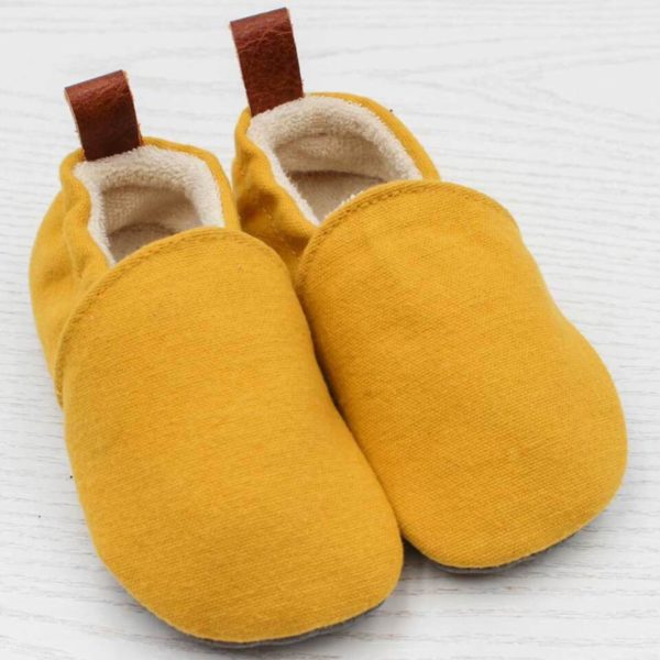 Pololo Barfuß Hausschuh Baumwolle (bio) Uni Gelb