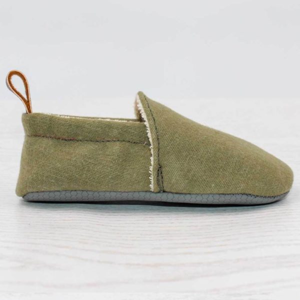 Pololo Barfuß Hausschuh Baumwolle (bio) Uni Grün