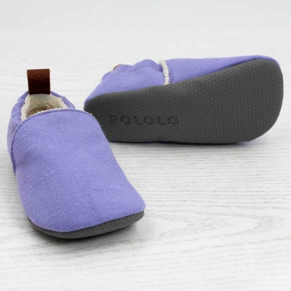 Pololo Barfuß Hausschuh Baumwolle (bio) Uni Lila