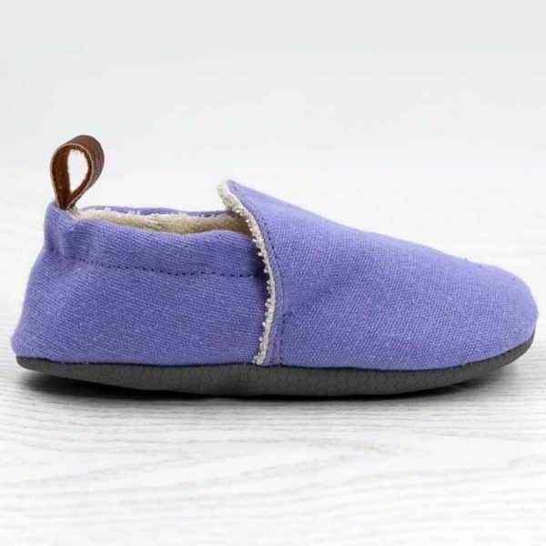 Pololo Barfuß Hausschuh Baumwolle (bio) Uni Lila