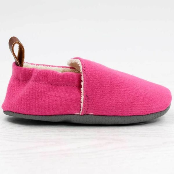 Pololo Barfuß Hausschuh Baumwolle (bio) Uni Pink