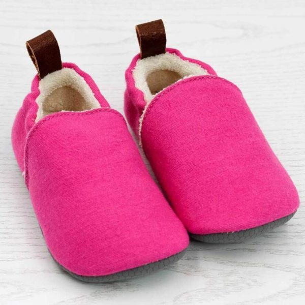 Pololo Barfuß Hausschuh Baumwolle (bio) Uni Pink