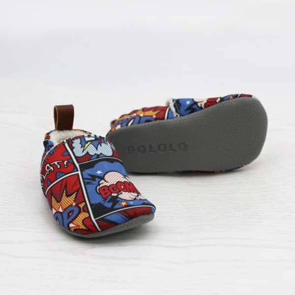 Pololo Barfuß Hausschuh Comic
