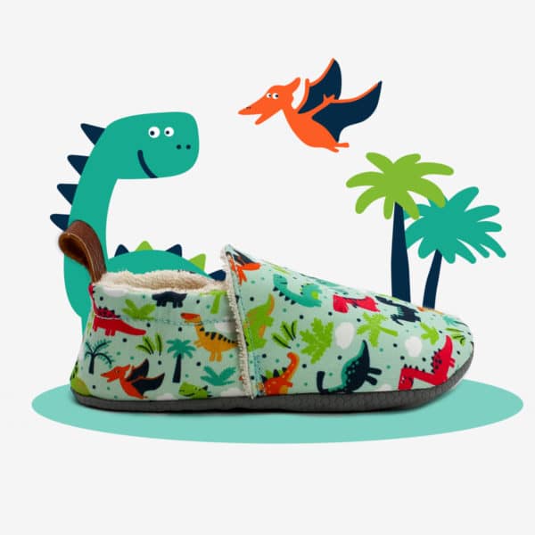 Pololo Barfuß Hausschuh Dinos