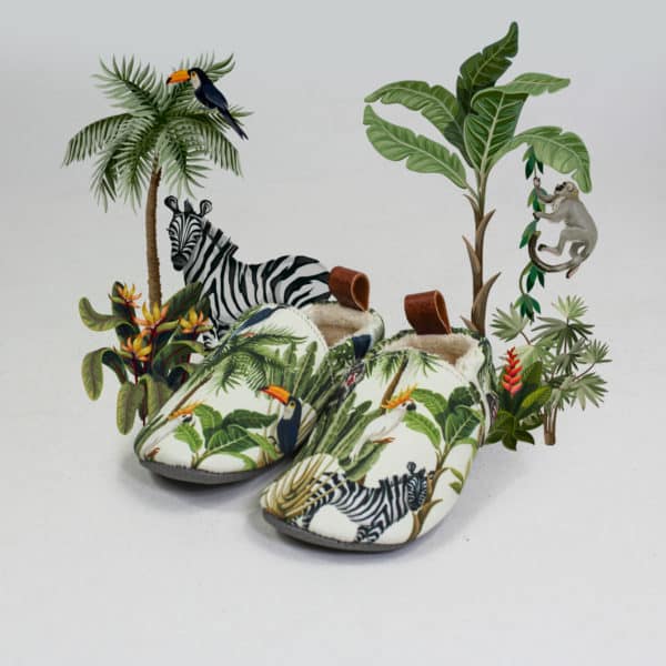 Pololo Barfuß Hausschuh Dschungel